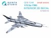 Quinta Studio QDS-72168 Su-17M3 3D-Printed coloured Interior on decal paper (Modelsvit) (small version) 1/72